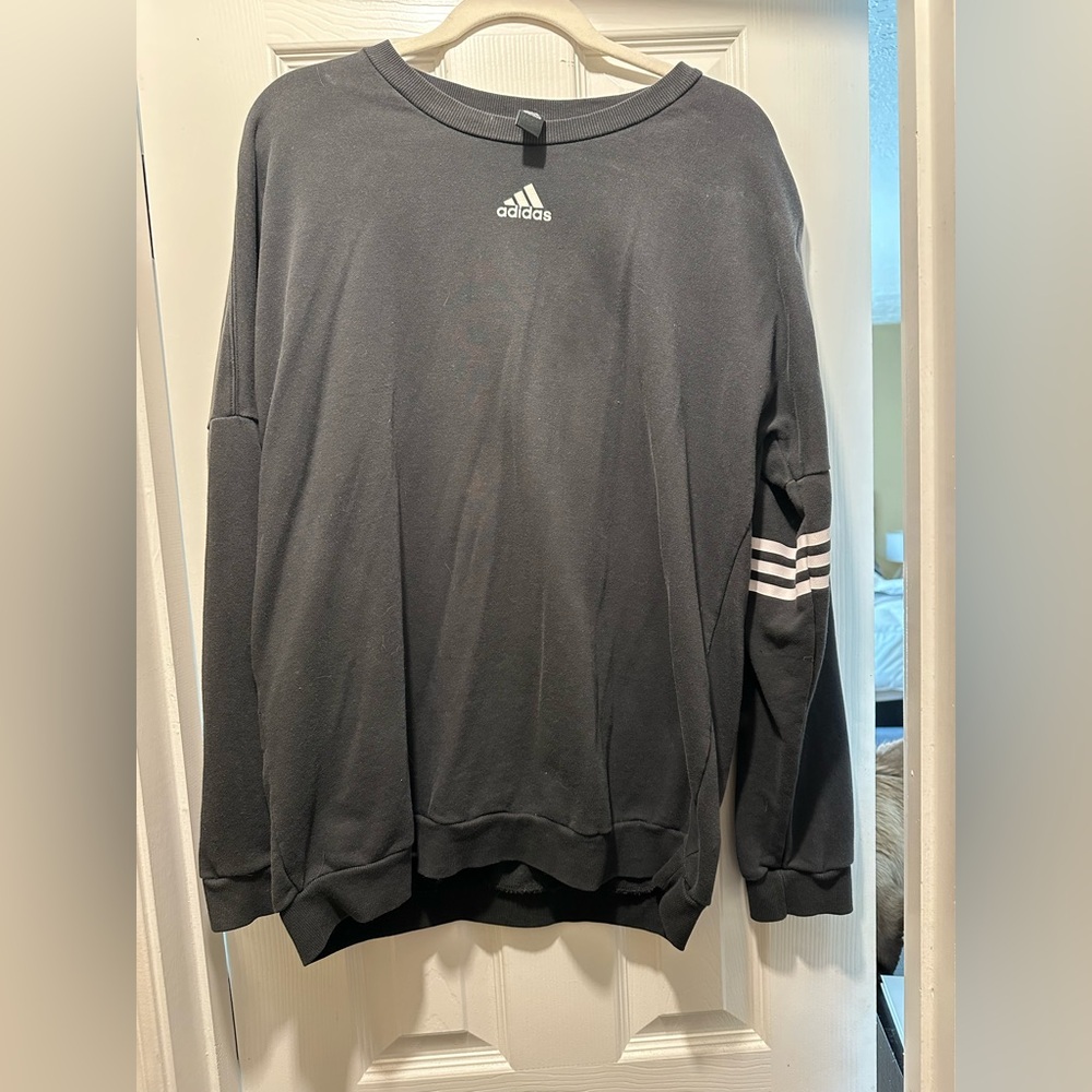 Adidas Men's Black Crewneck Sweater